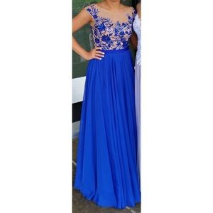 Sherri Hill blue prom dress, worn once!